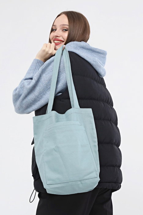 Zoozie Bags Bolso Tote de Gabardina Azul Zoozie Bags Bolso Tote de Gabardina Azul